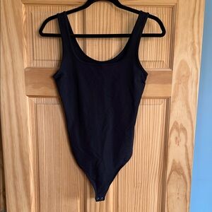Abercrombie & Fitch Black Scoop Neck Bodysuit - Soft A&F Collection